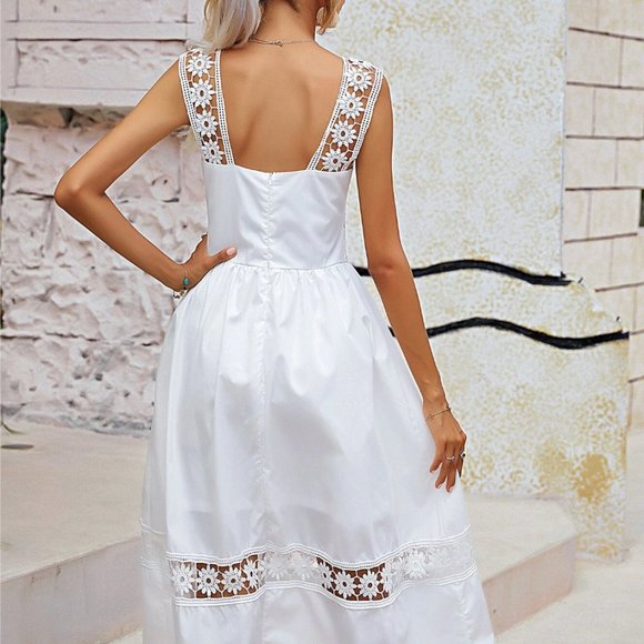 Eyelet Embroidery Dress White - Picture 3 of 5